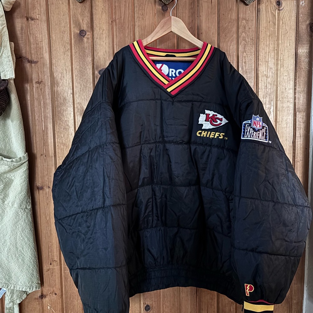 Vintage Pro Player Black Jacket- Kansas City Chiefs circa 90’s